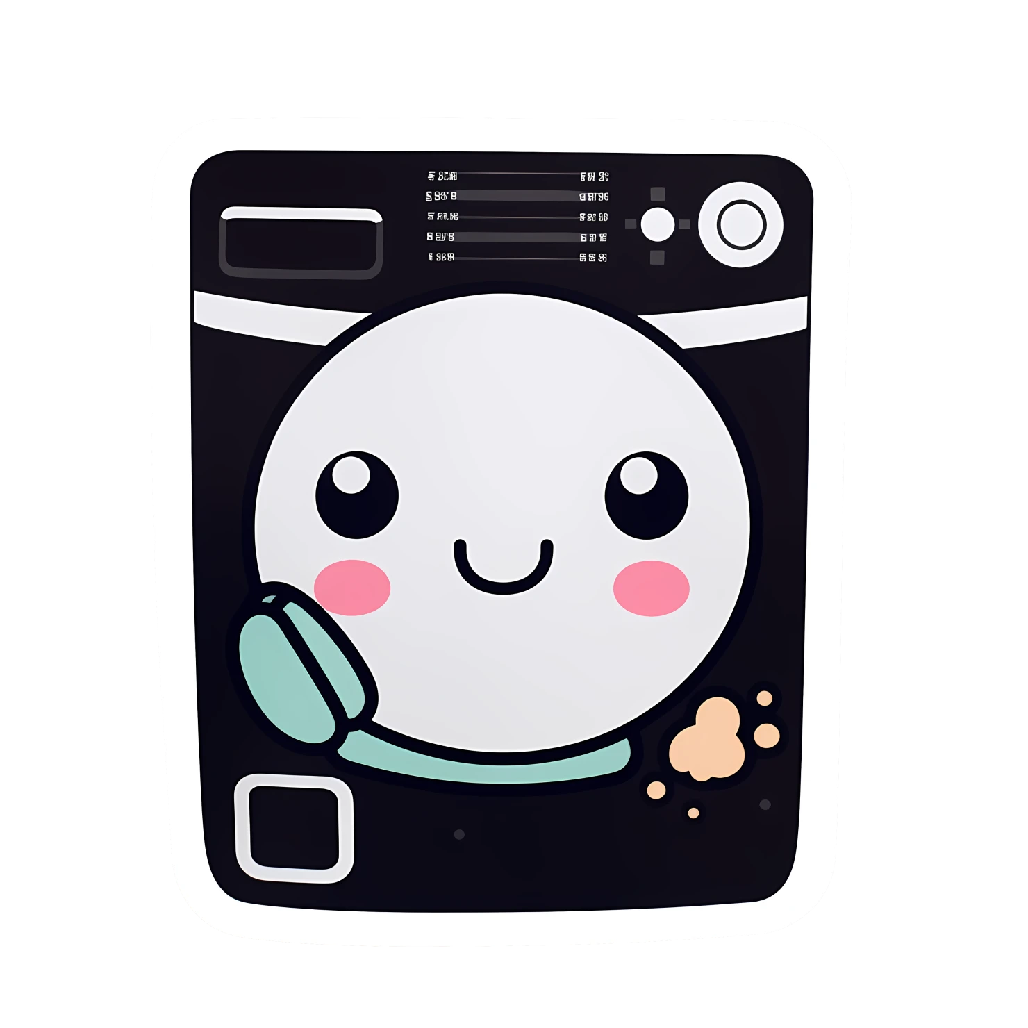 Kawaii dryer sticker isolated on transparent background #24715