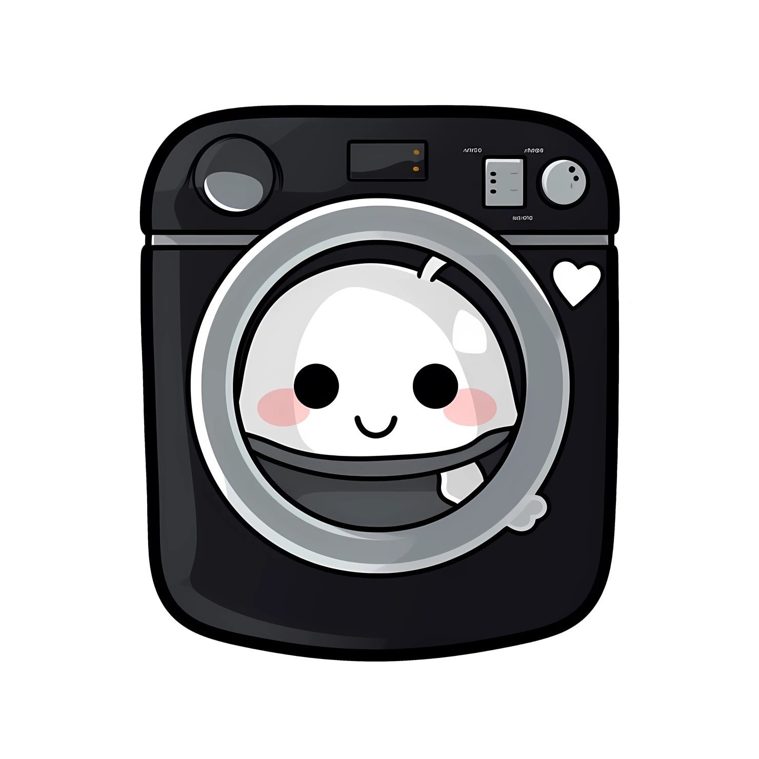 Kawaii dryer sticker isolated on transparent background #24721