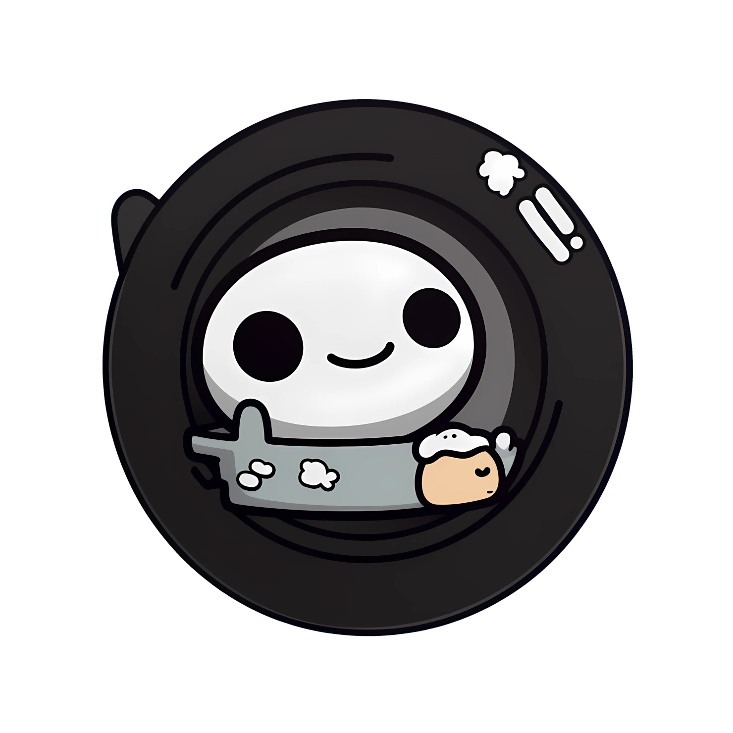 Kawaii dryer sticker isolated on transparent background #24722