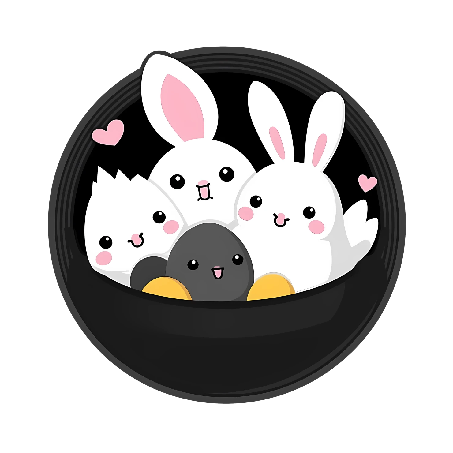 Kawaii Easter sticker isolated on transparent background #24740