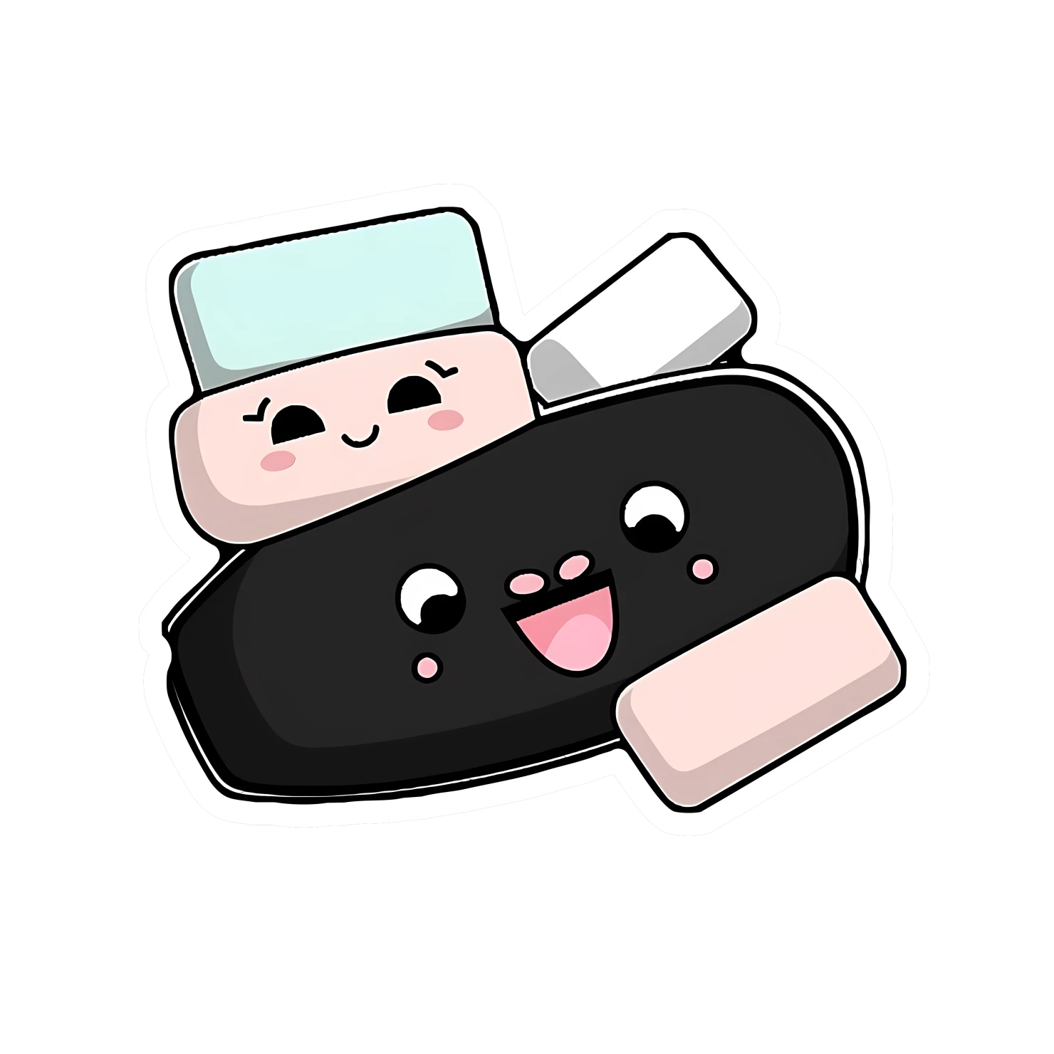 Kawaii eraser sticker isolated on transparent background #24785