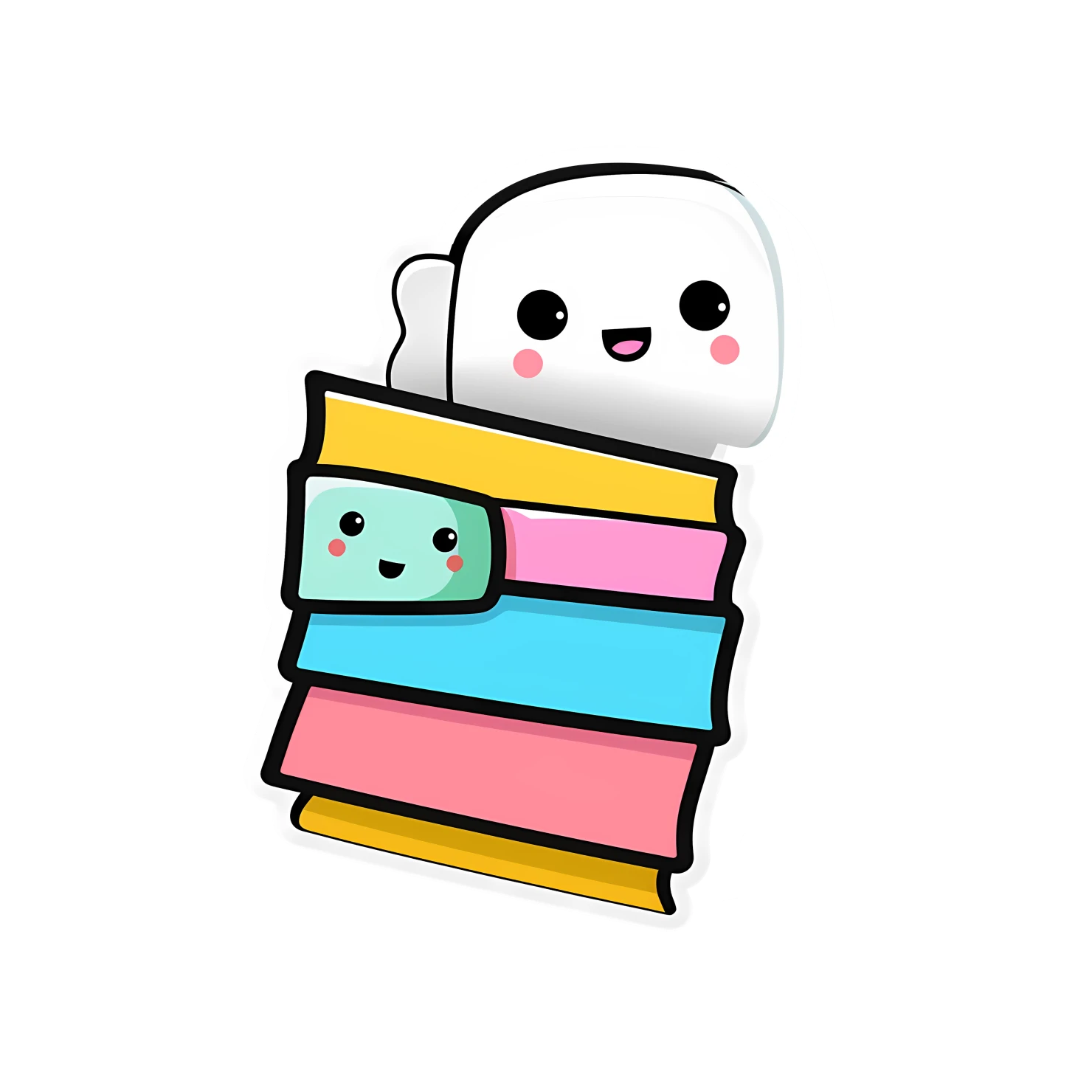 Kawaii eraser sticker isolated on transparent background #24787