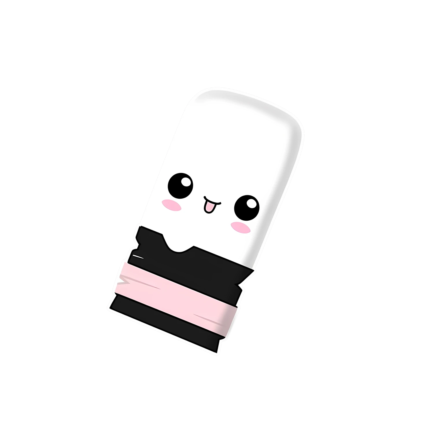 Kawaii eraser sticker isolated on transparent background #24788