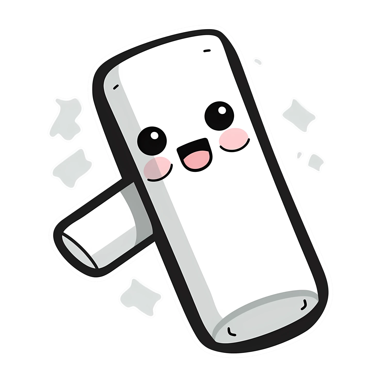 Kawaii eraser sticker isolated on transparent background #24789