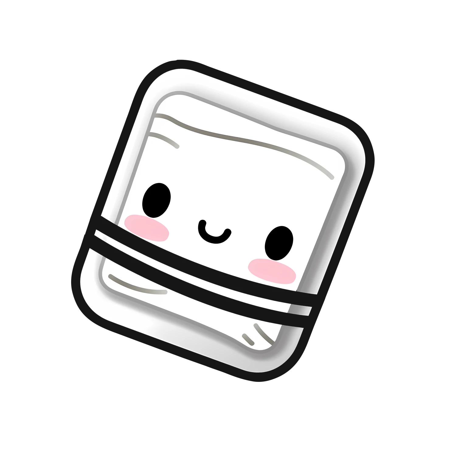 Kawaii eraser sticker isolated on transparent background #24792