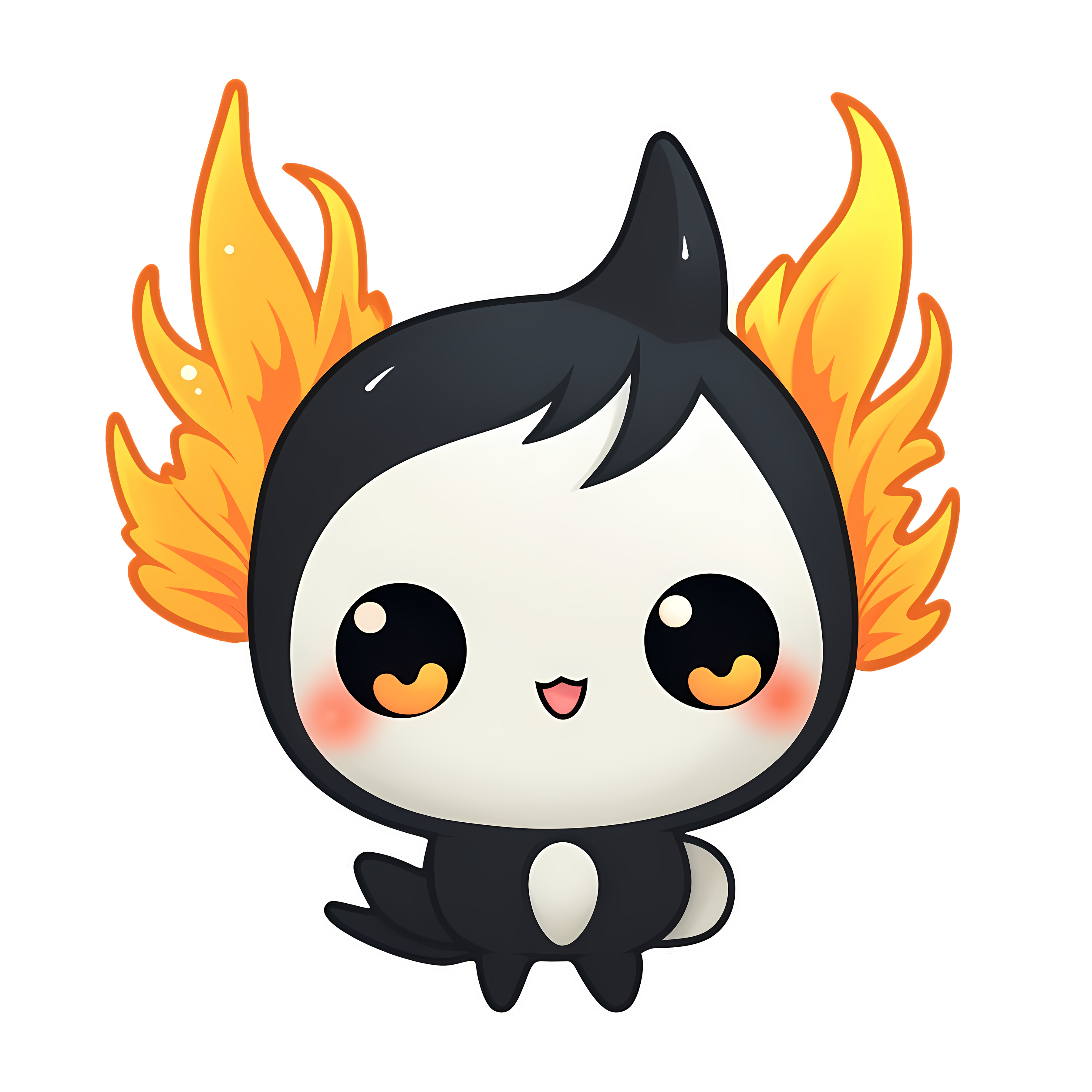 Kawaii fireflies sticker isolated on transparent background #24909