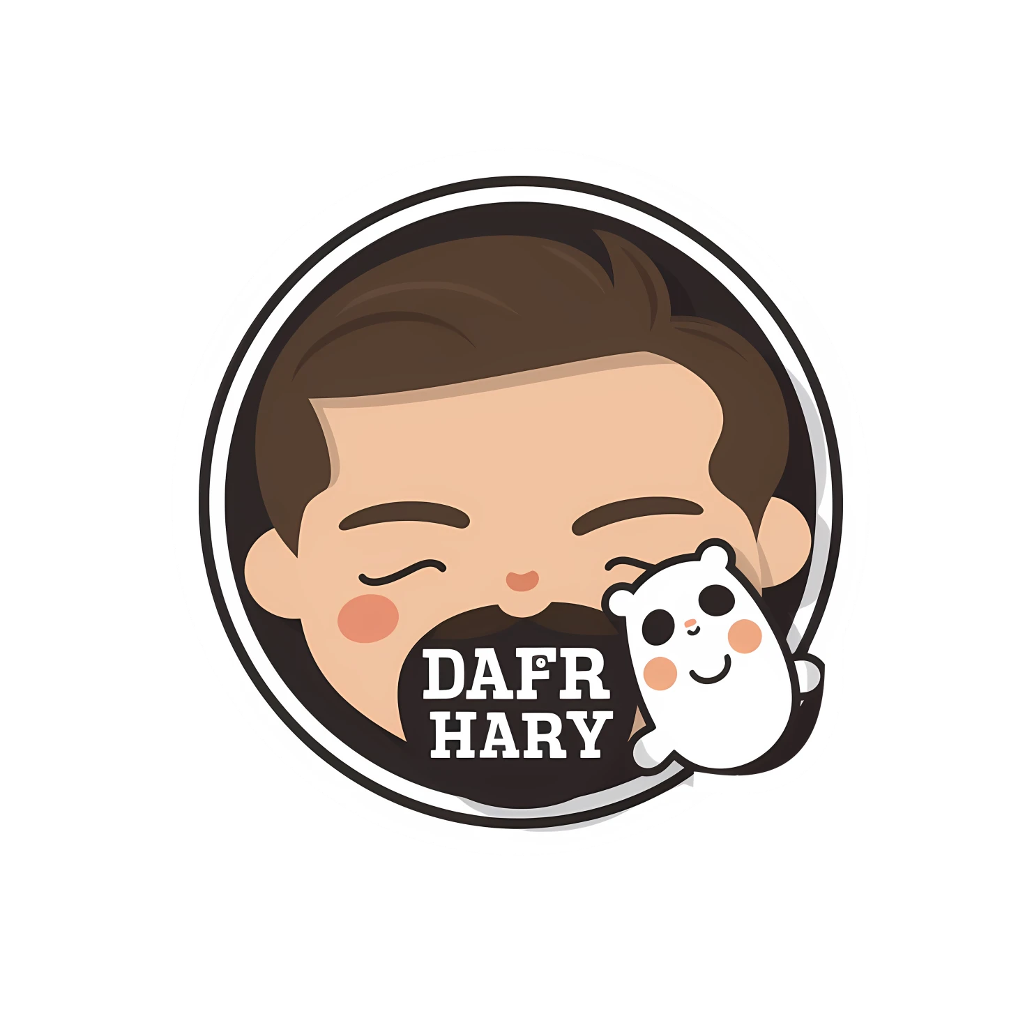 Kawaii fathers day sticker isolated on transparent background #24852