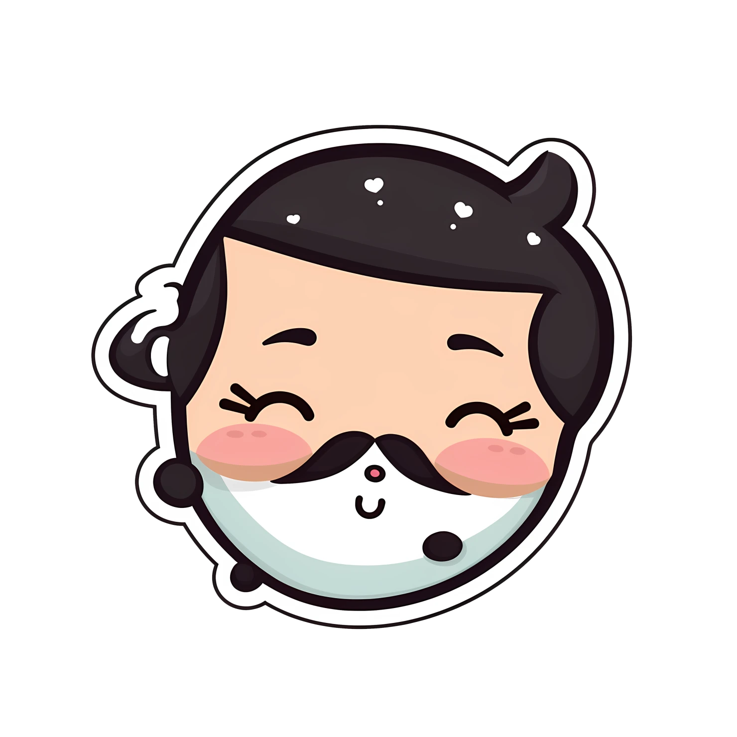 Kawaii fathers day sticker isolated on transparent background #24857