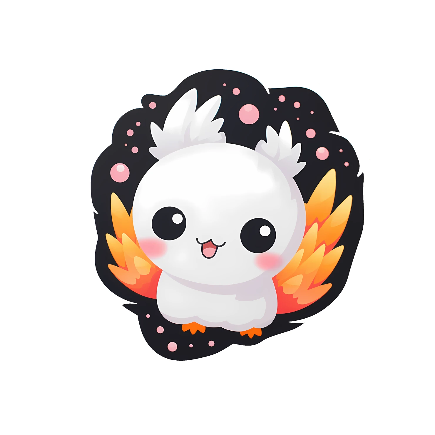 Kawaii fireflies sticker isolated on transparent background #24897