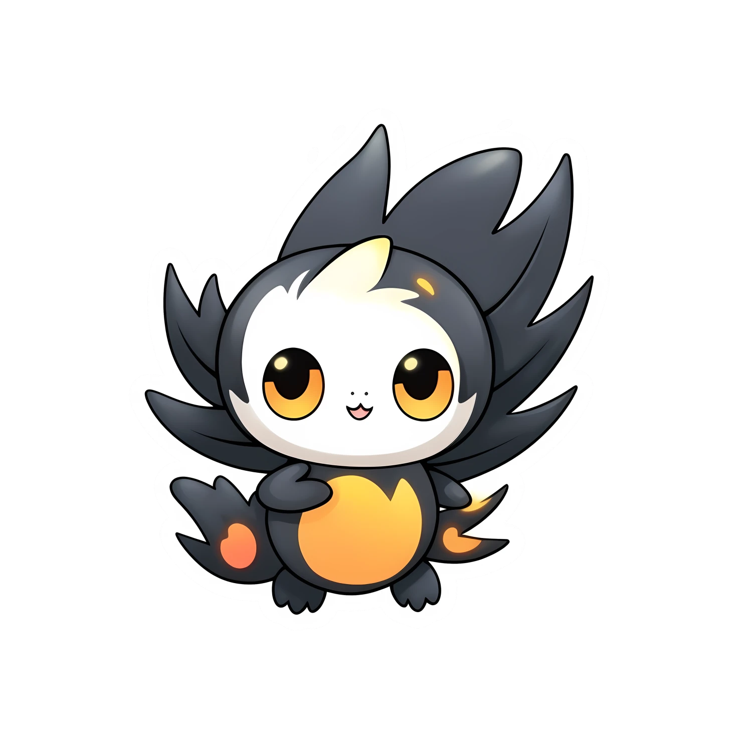 Kawaii fireflies sticker isolated on transparent background #24898