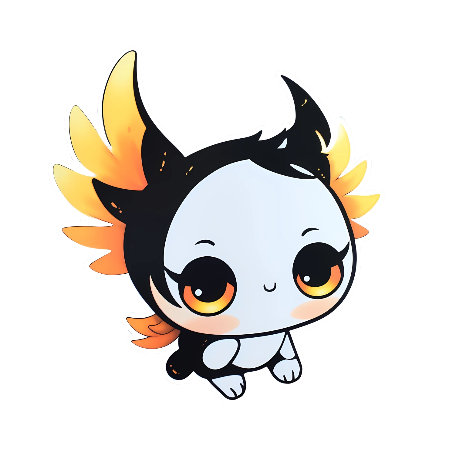 Kawaii fireflies sticker isolated on transparent background #24899