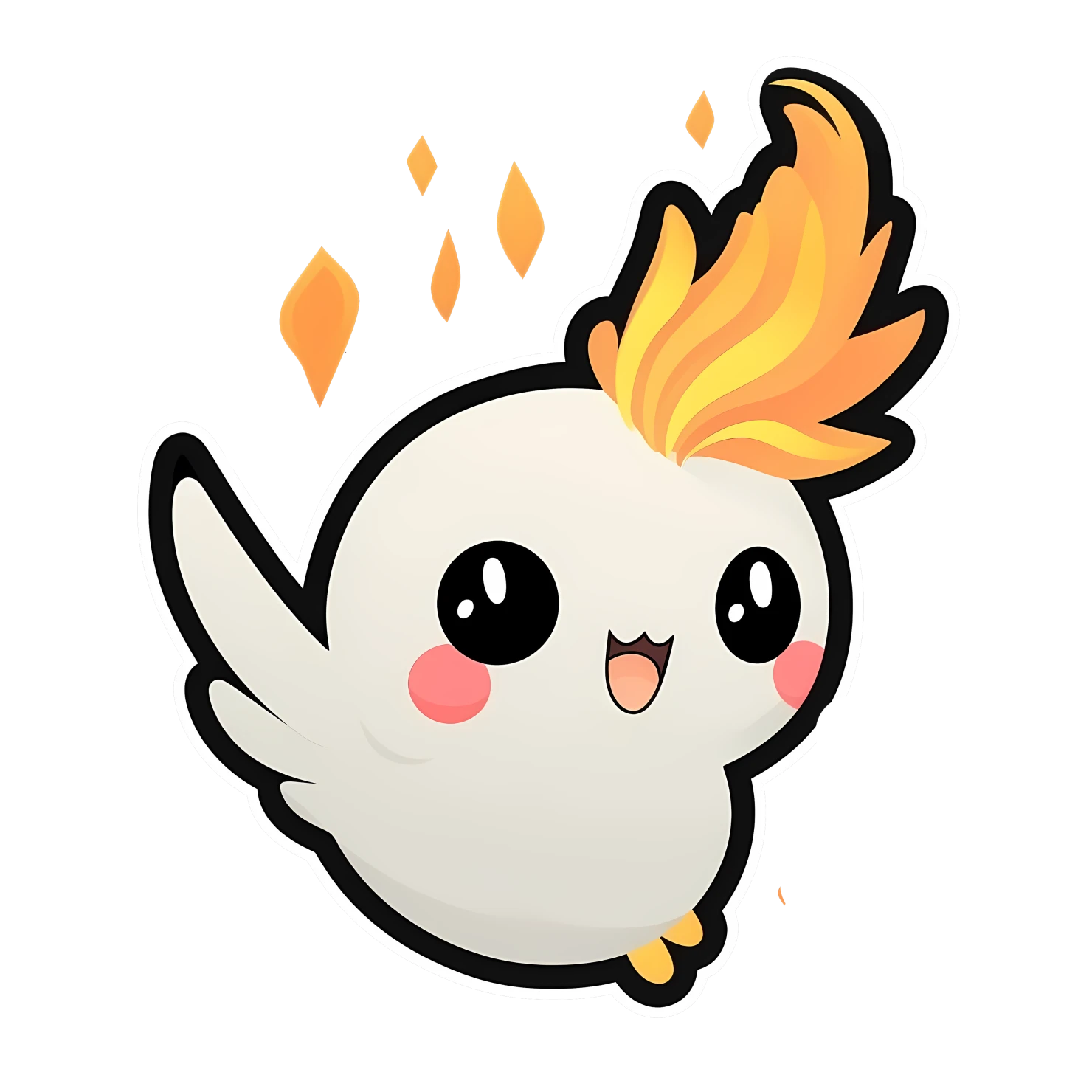 Kawaii fireflies sticker isolated on transparent background #24902
