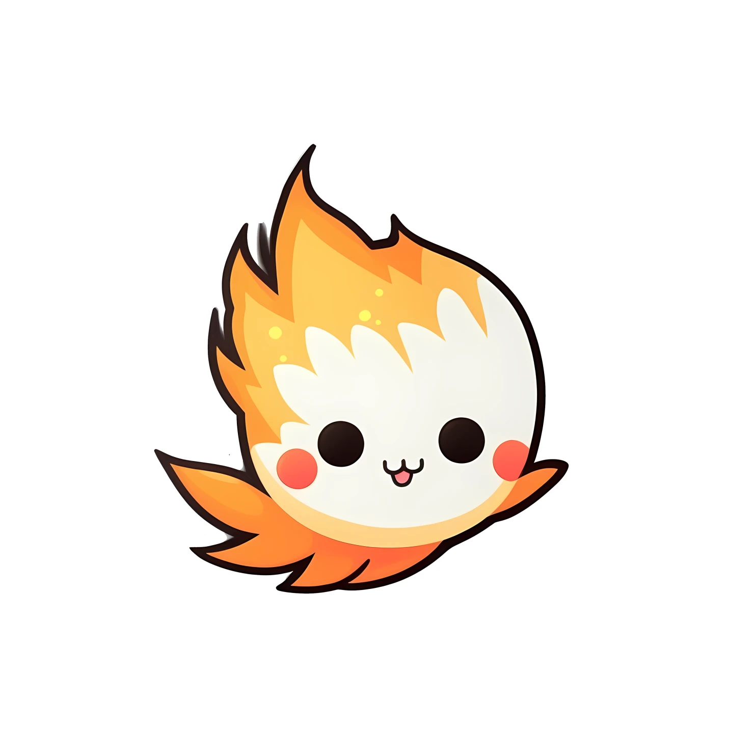 Kawaii fireflies sticker isolated on transparent background #24903
