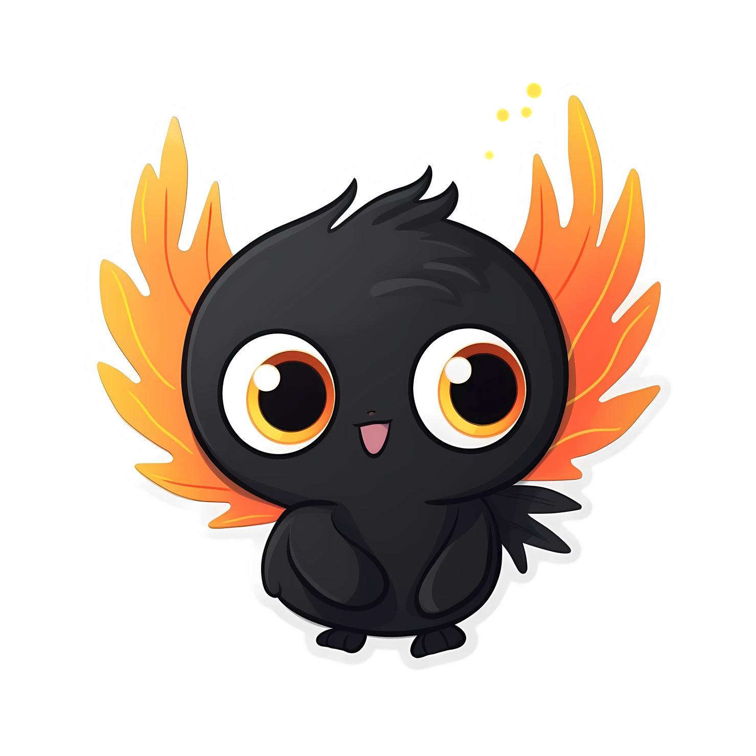 Kawaii fireflies sticker isolated on transparent background #24904