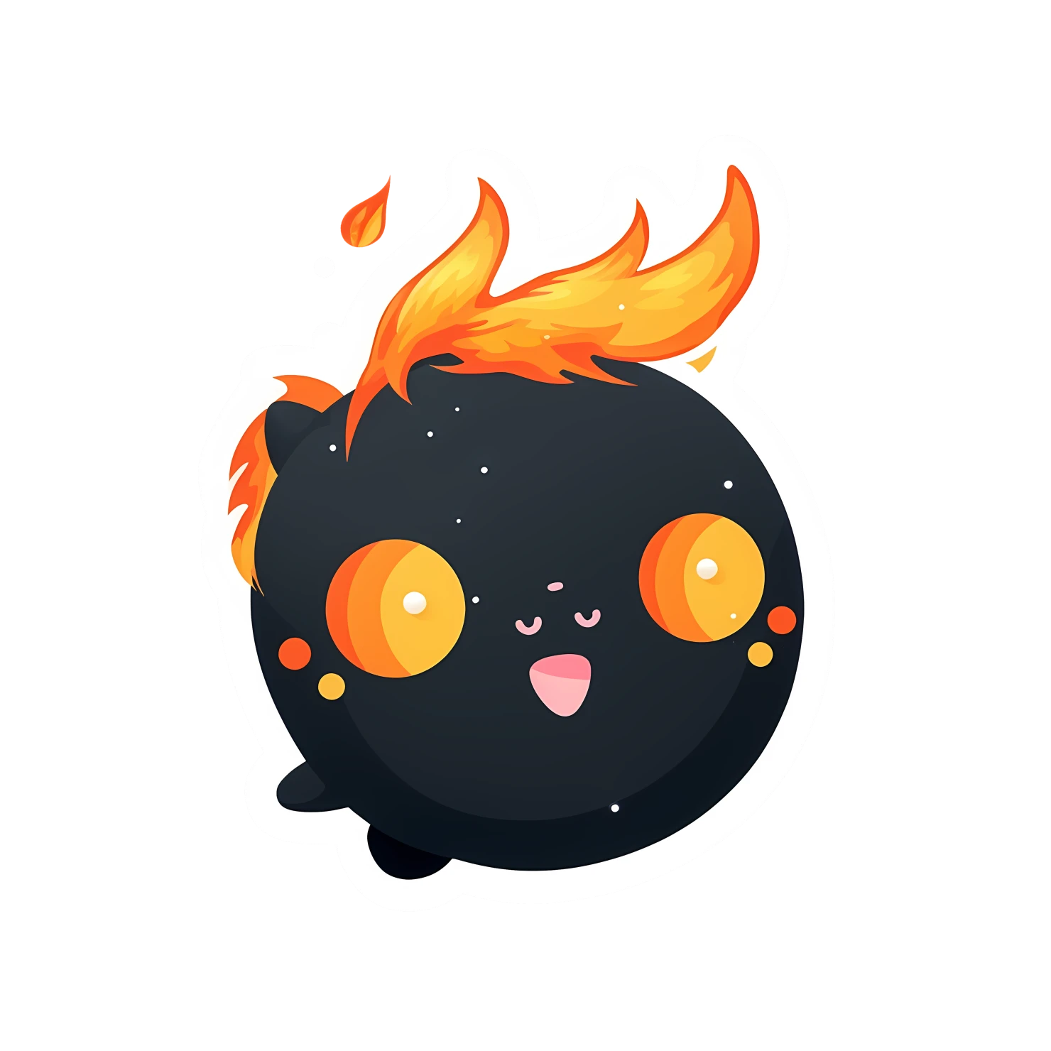 Kawaii fireflies sticker isolated on transparent background #24905