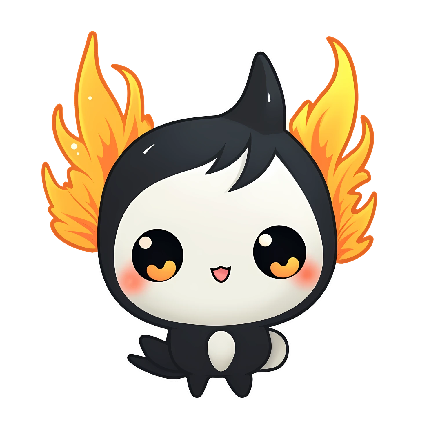 Kawaii fireflies sticker isolated on transparent background #24909