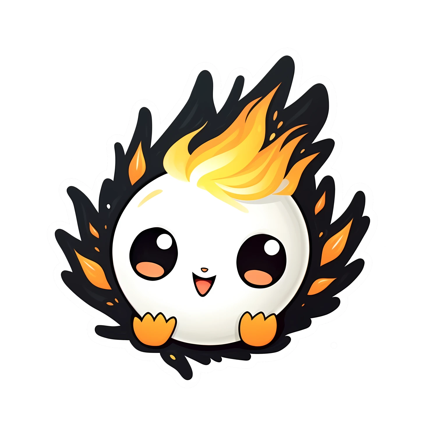 Kawaii fireflies sticker isolated on transparent background #24912