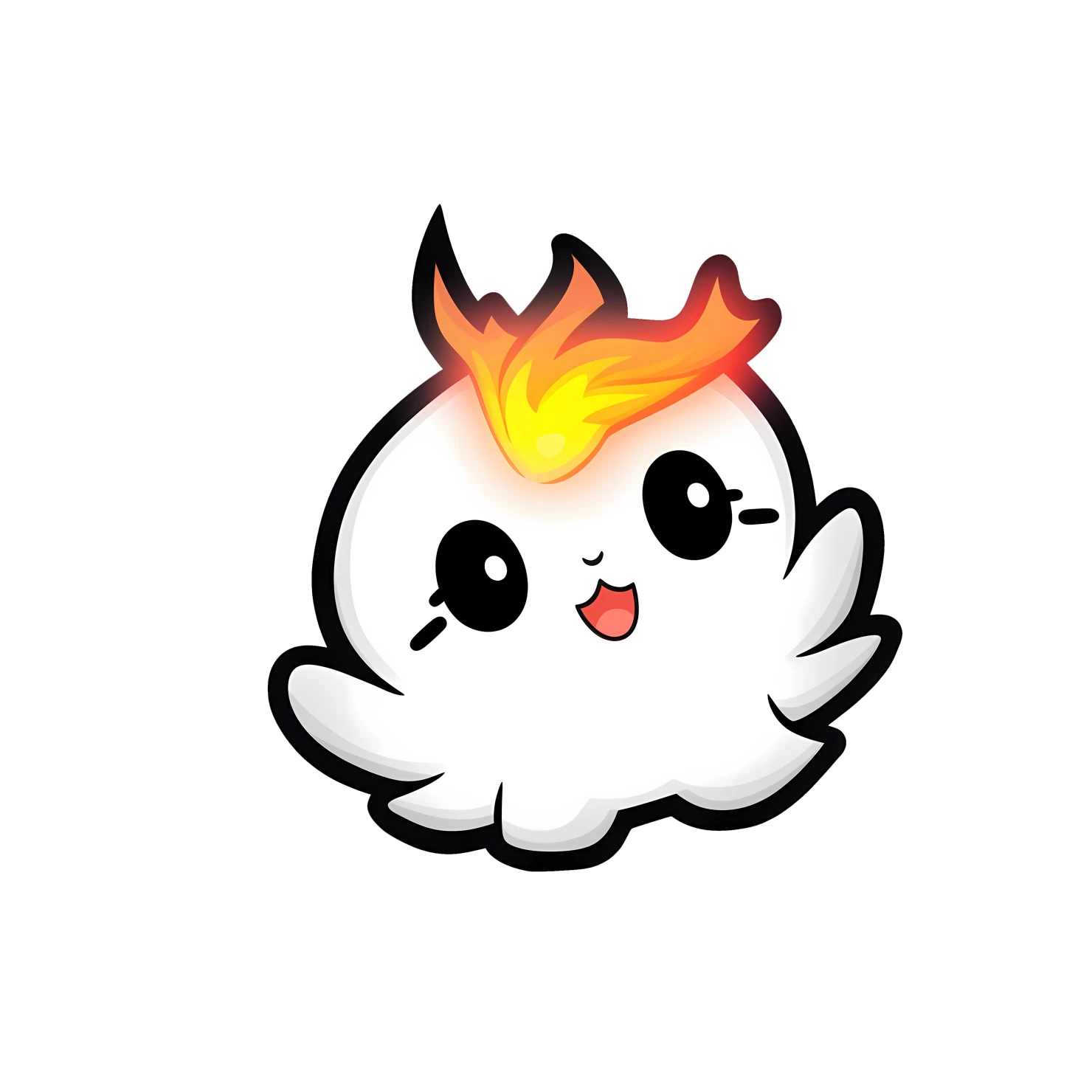 Kawaii fireflies sticker isolated on transparent background #24915