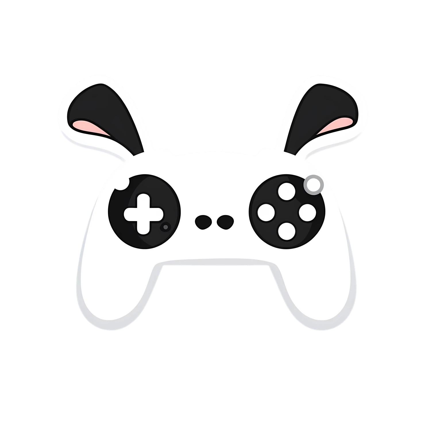 Kawaii gaming icon sticker isolated on transparent background #25007