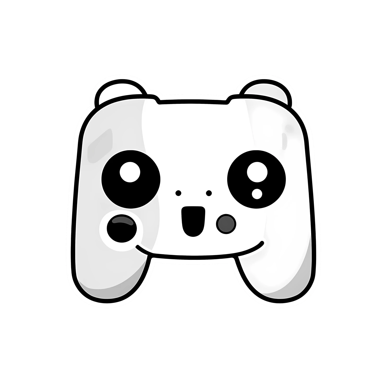 Kawaii gaming icon sticker isolated on transparent background #25011