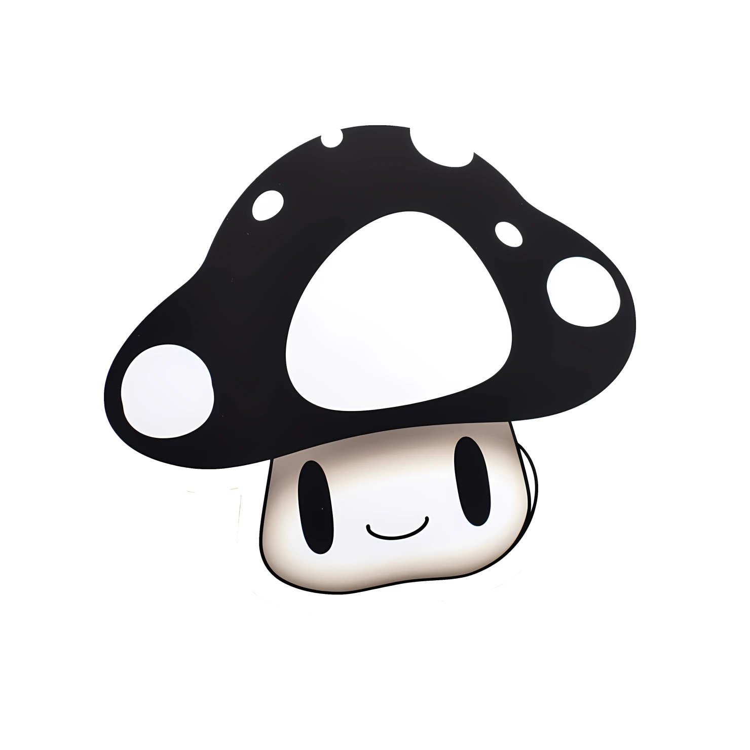 Kawaii giant mushroom sticker isolated on transparent background #25054