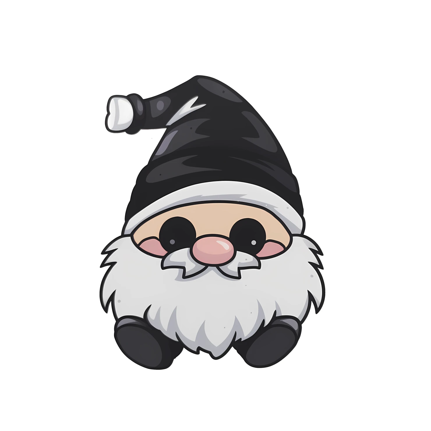 Kawaii gnome sticker isolated on transparent background #25090