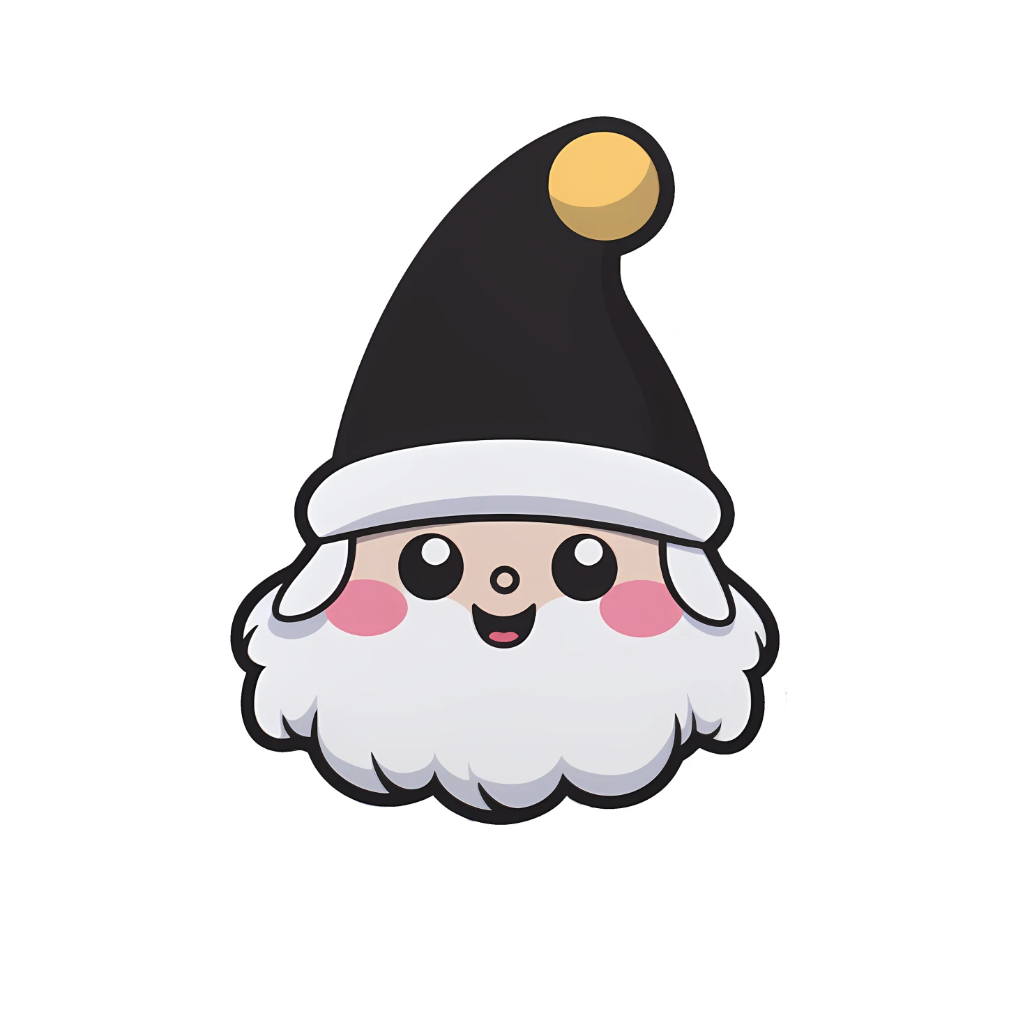 Kawaii gnome sticker isolated on transparent background #25094