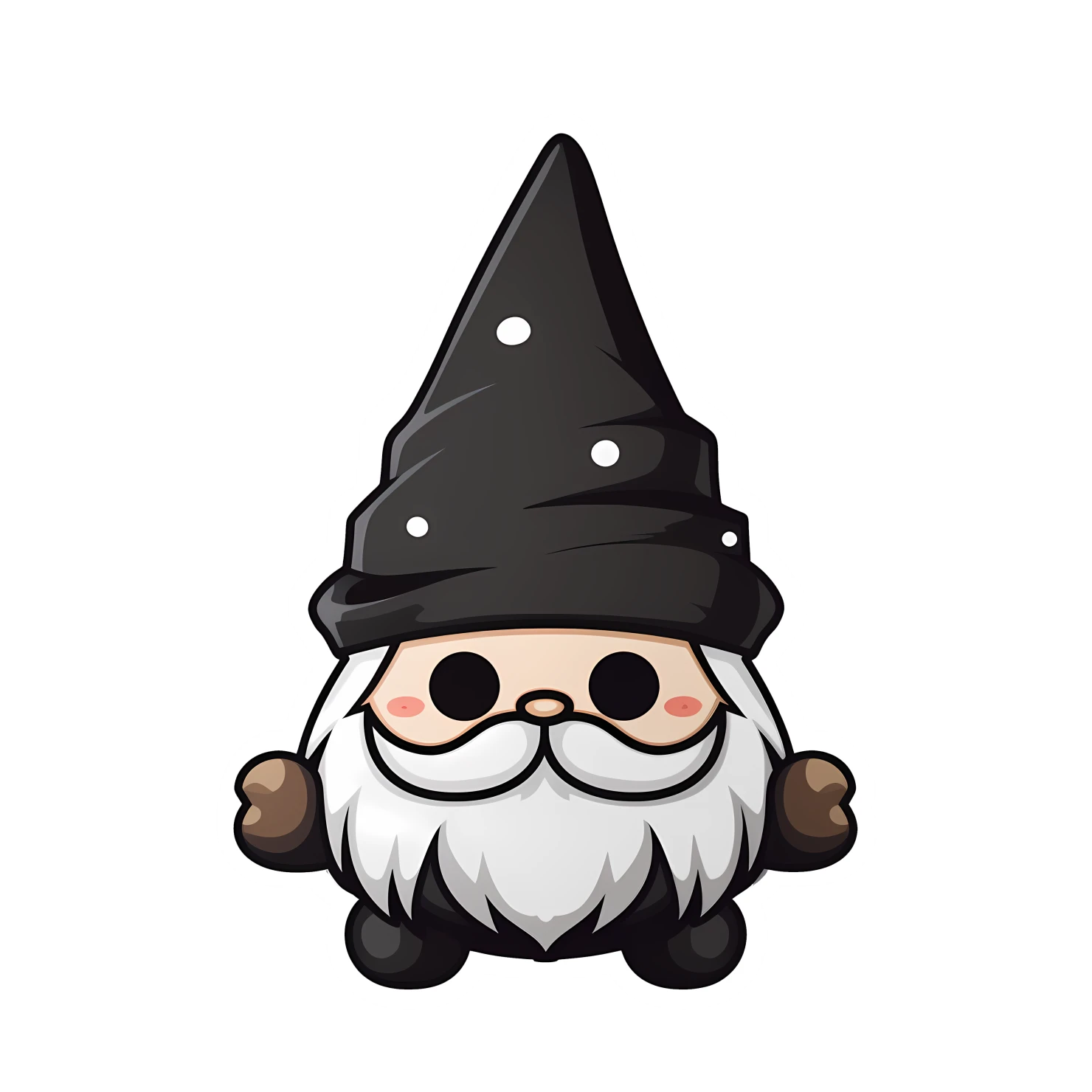 Kawaii gnome sticker isolated on transparent background #25098