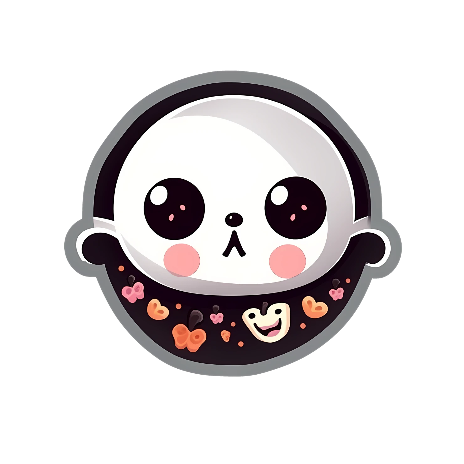 Kawaii Halloween sticker isolated on transparent background #25146
