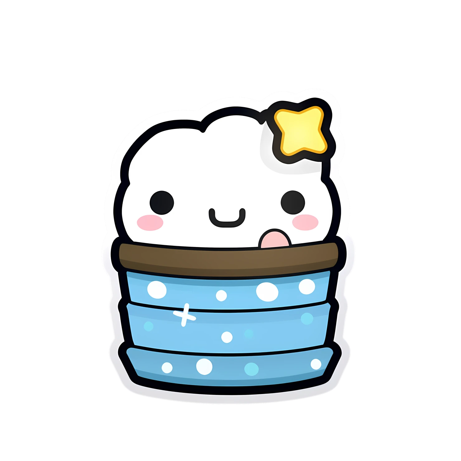 Kawaii Hanukkah sticker isolated on transparent background #25169