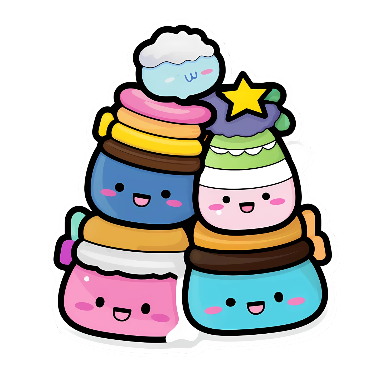 Kawaii Hanukkah sticker isolated on transparent background #25172