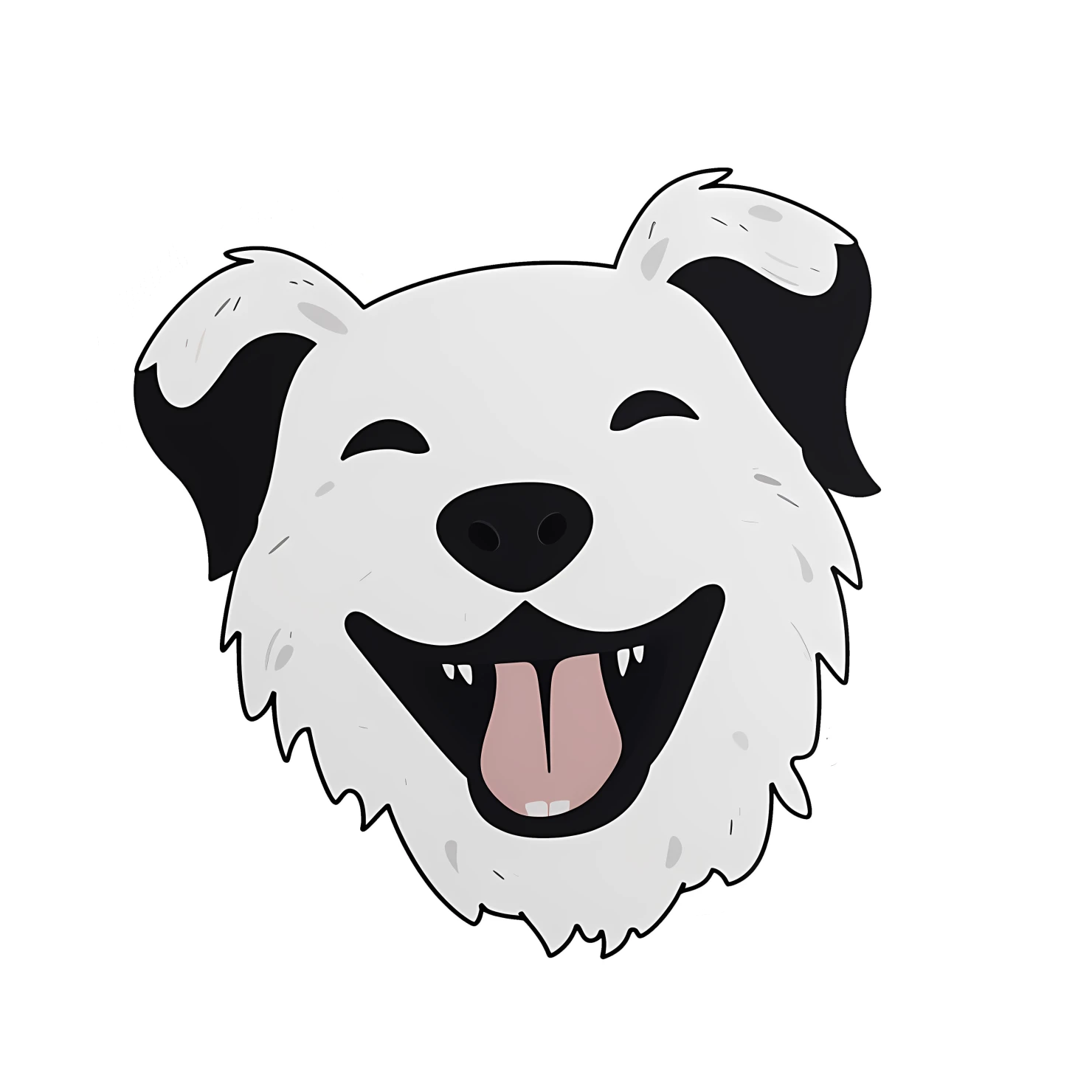 Kawaii happy dog sticker isolated on transparent background #25183
