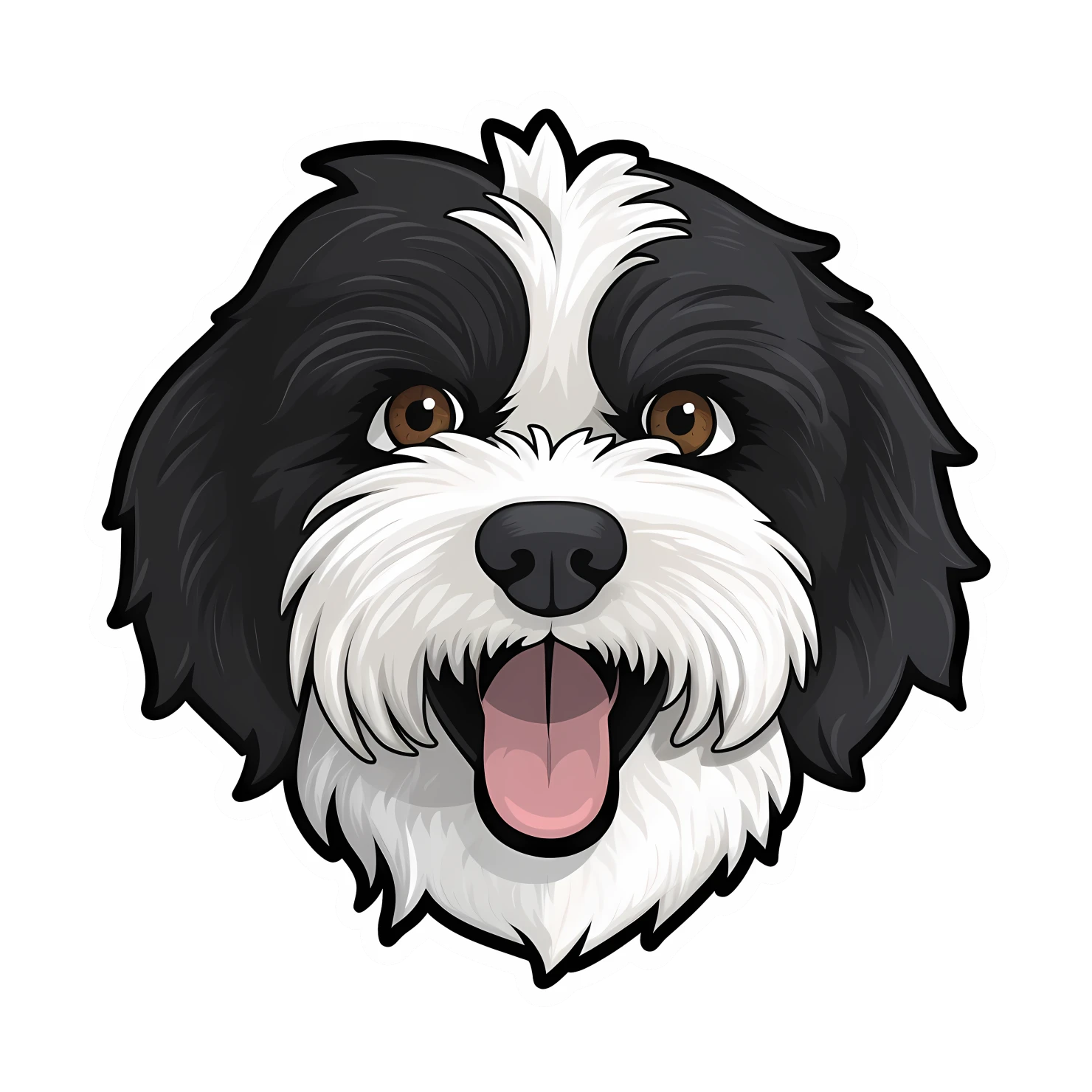 Kawaii happy dog sticker isolated on transparent background #25185