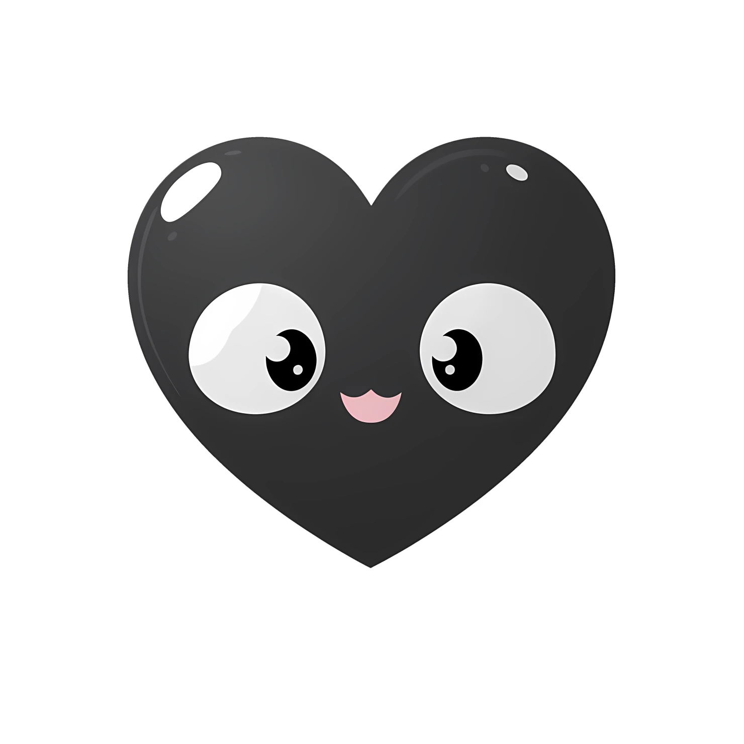Kawaii heart sticker isolated on transparent background #25208