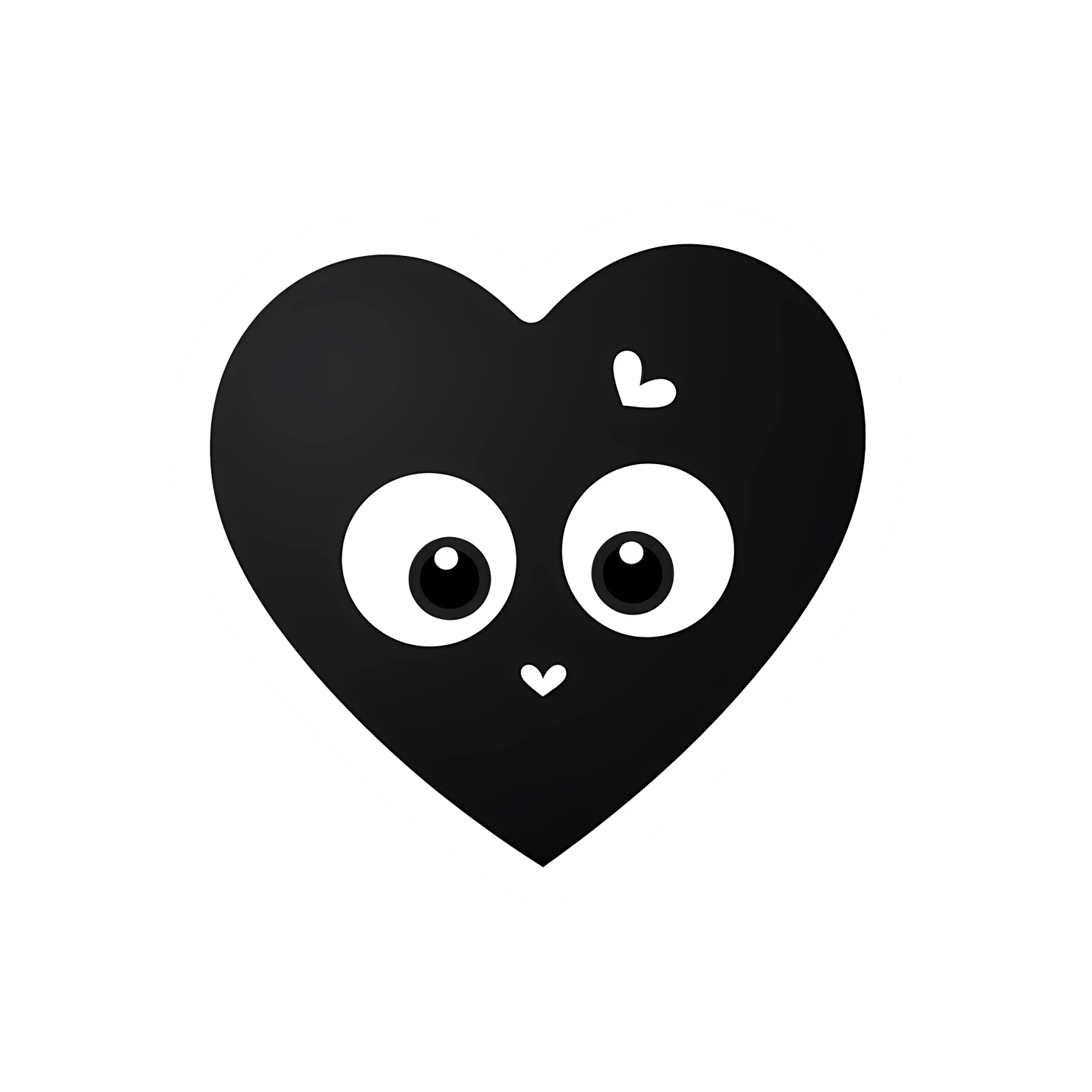 Kawaii heart sticker isolated on transparent background #25209
