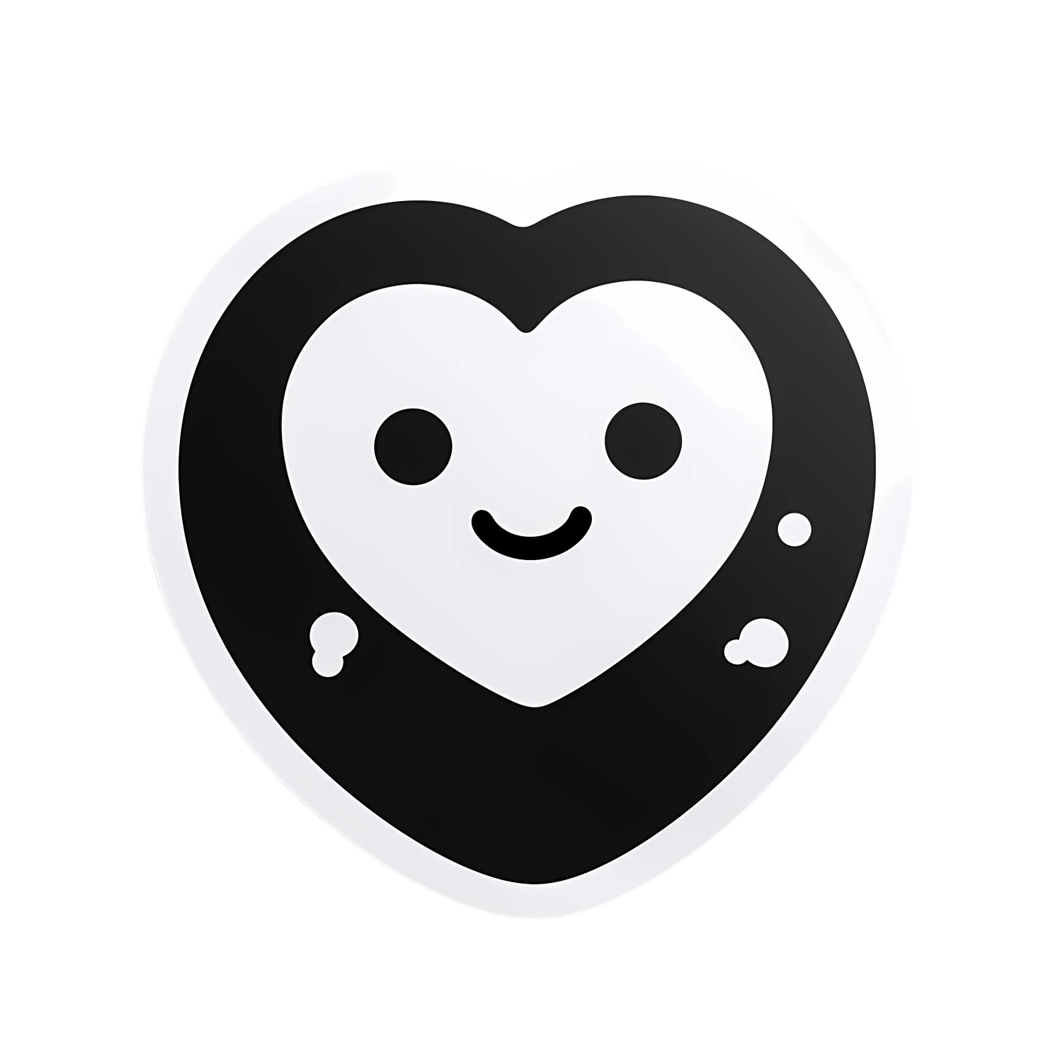 Kawaii heart sticker isolated on transparent background #25220