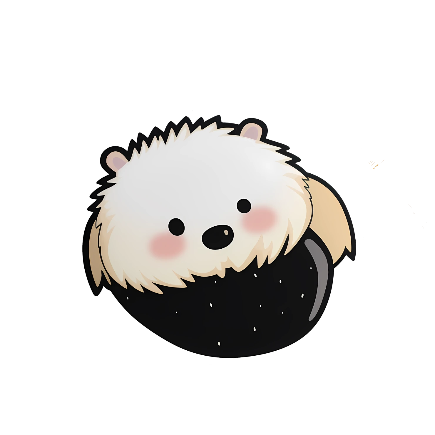 Kawaii hedgehog sticker isolated on transparent background #25226