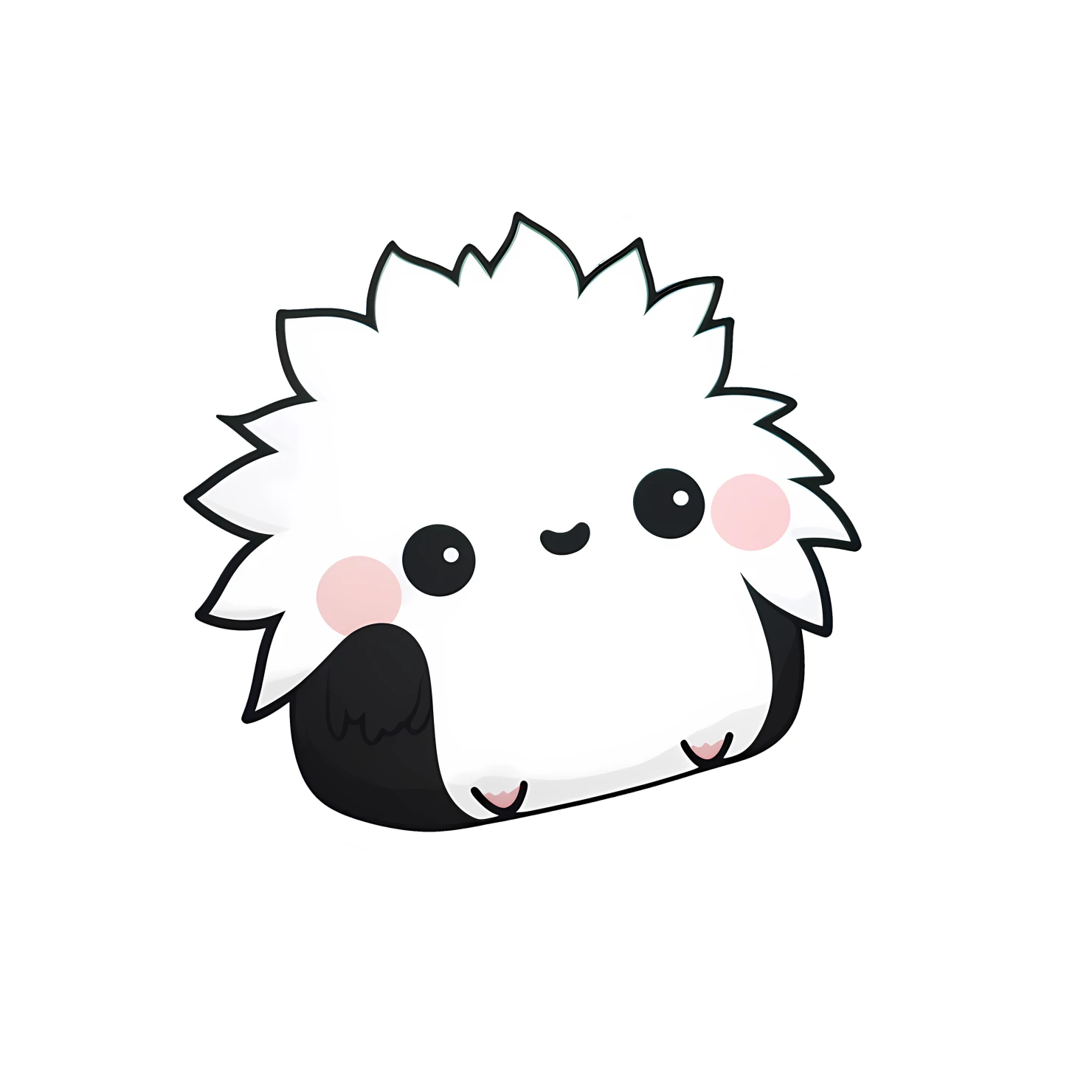Kawaii hedgehog sticker isolated on transparent background #25228