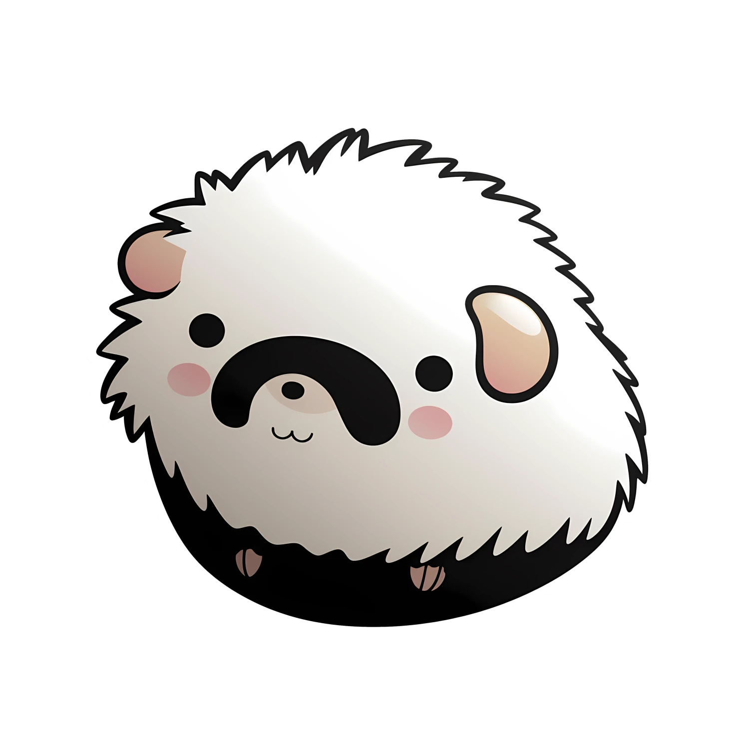 Kawaii hedgehog sticker isolated on transparent background #25235