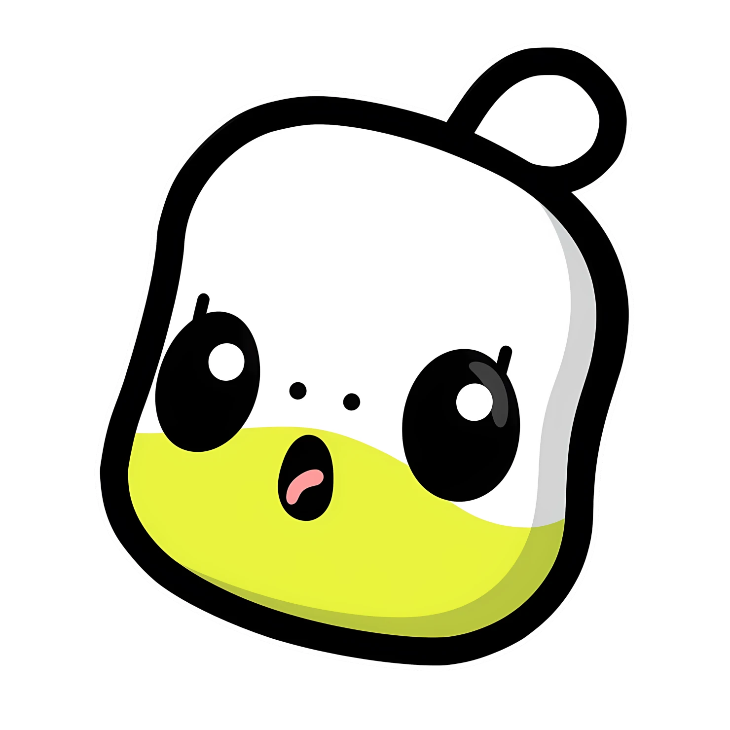Kawaii highlighter sticker isolated on transparent background #25259