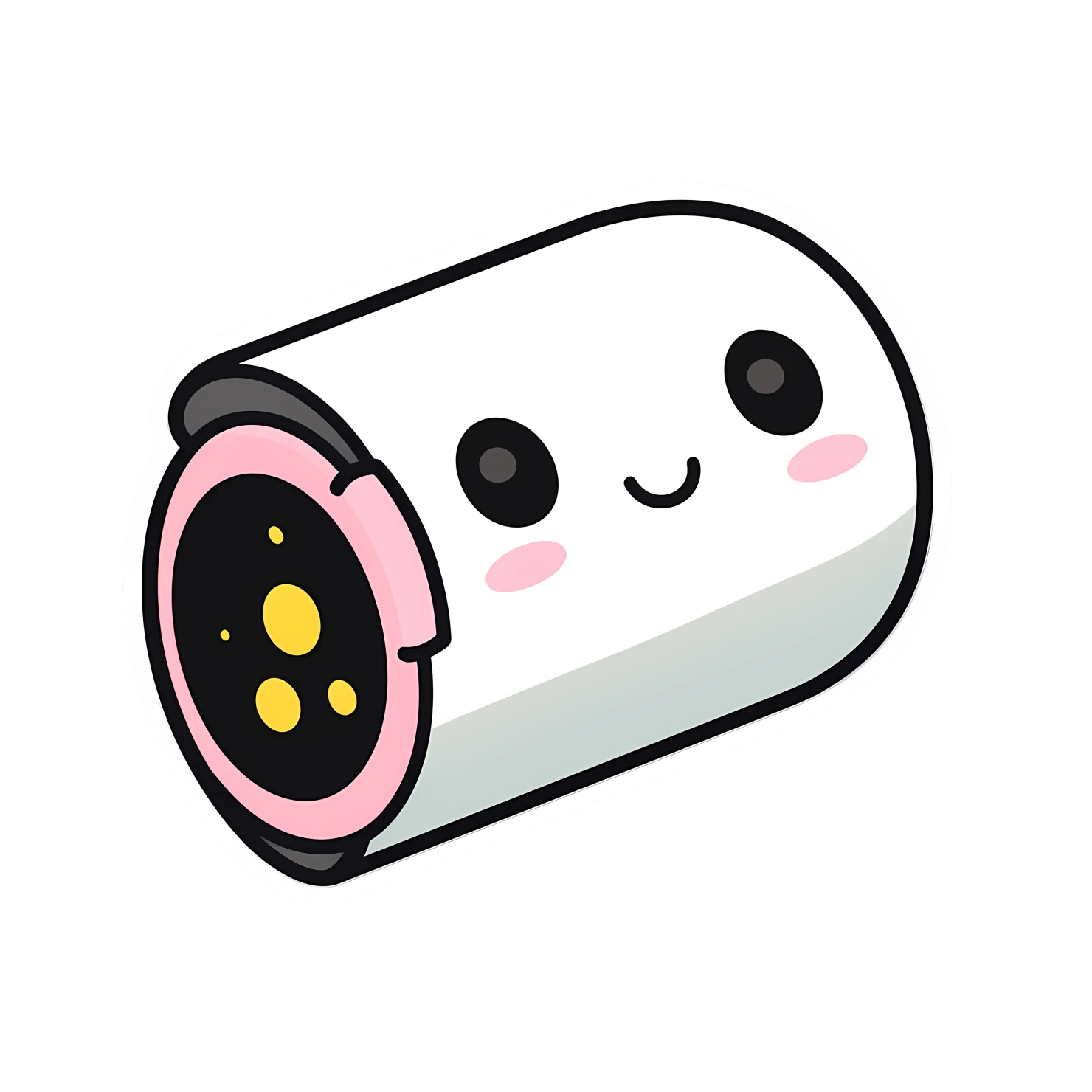 Kawaii highlighter sticker isolated on transparent background #25266