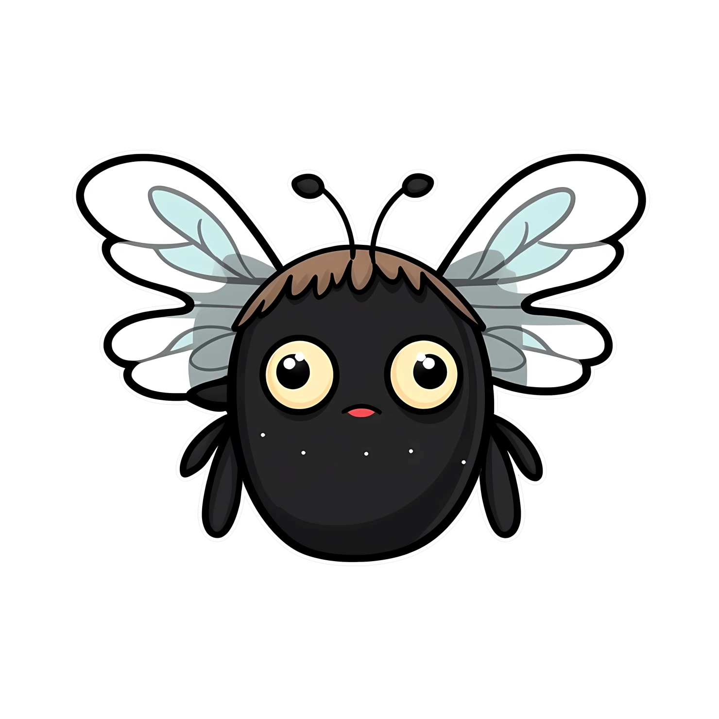 Kawaii Insect sticker isolated on transparent background #25300