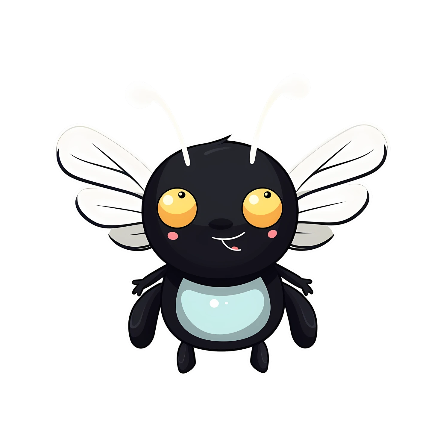 Kawaii Insect sticker isolated on transparent background #25307
