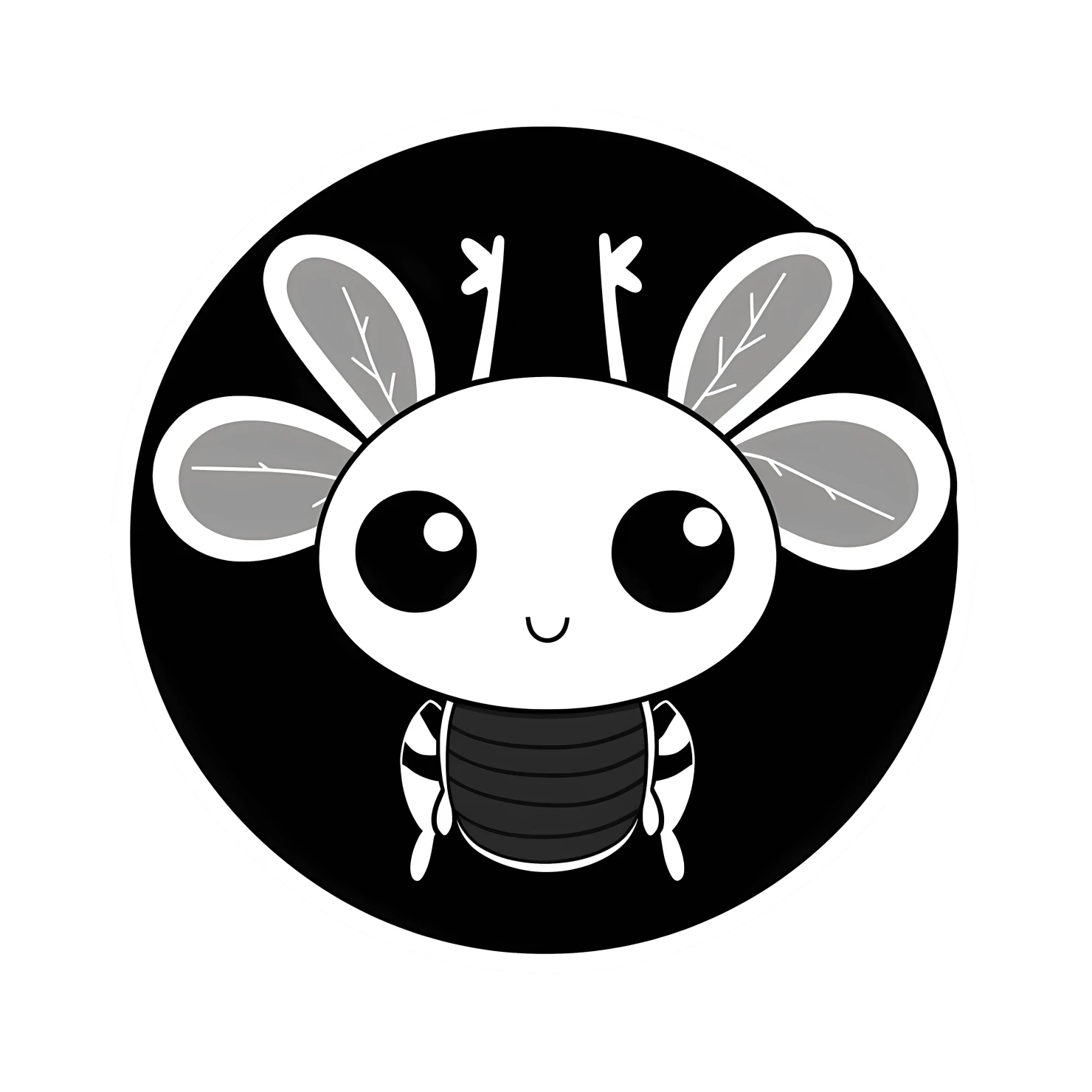 Kawaii Insect sticker isolated on transparent background #25309