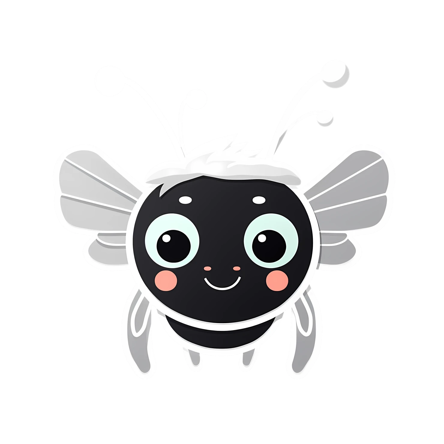 Kawaii Insect sticker isolated on transparent background #25310