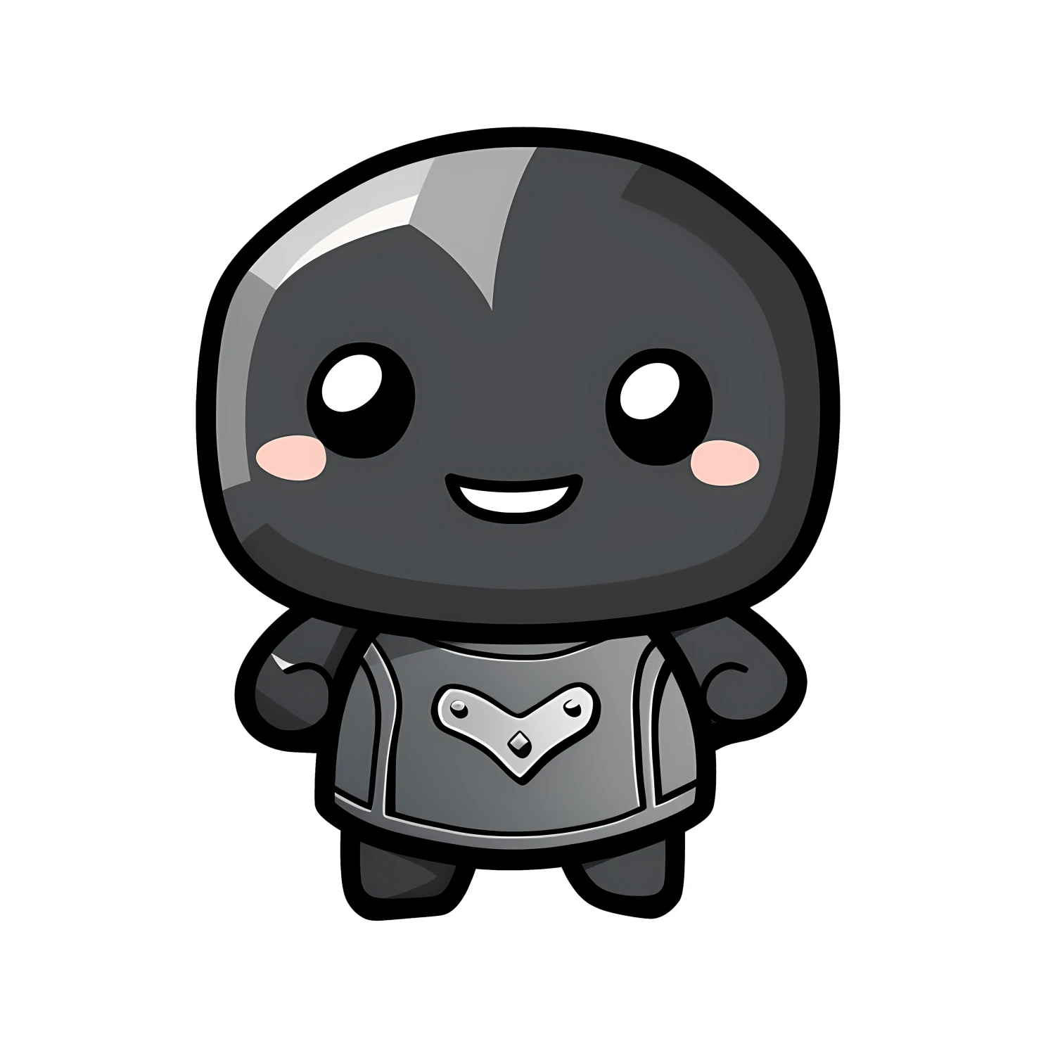 Kawaii iron sticker isolated on transparent background #25312