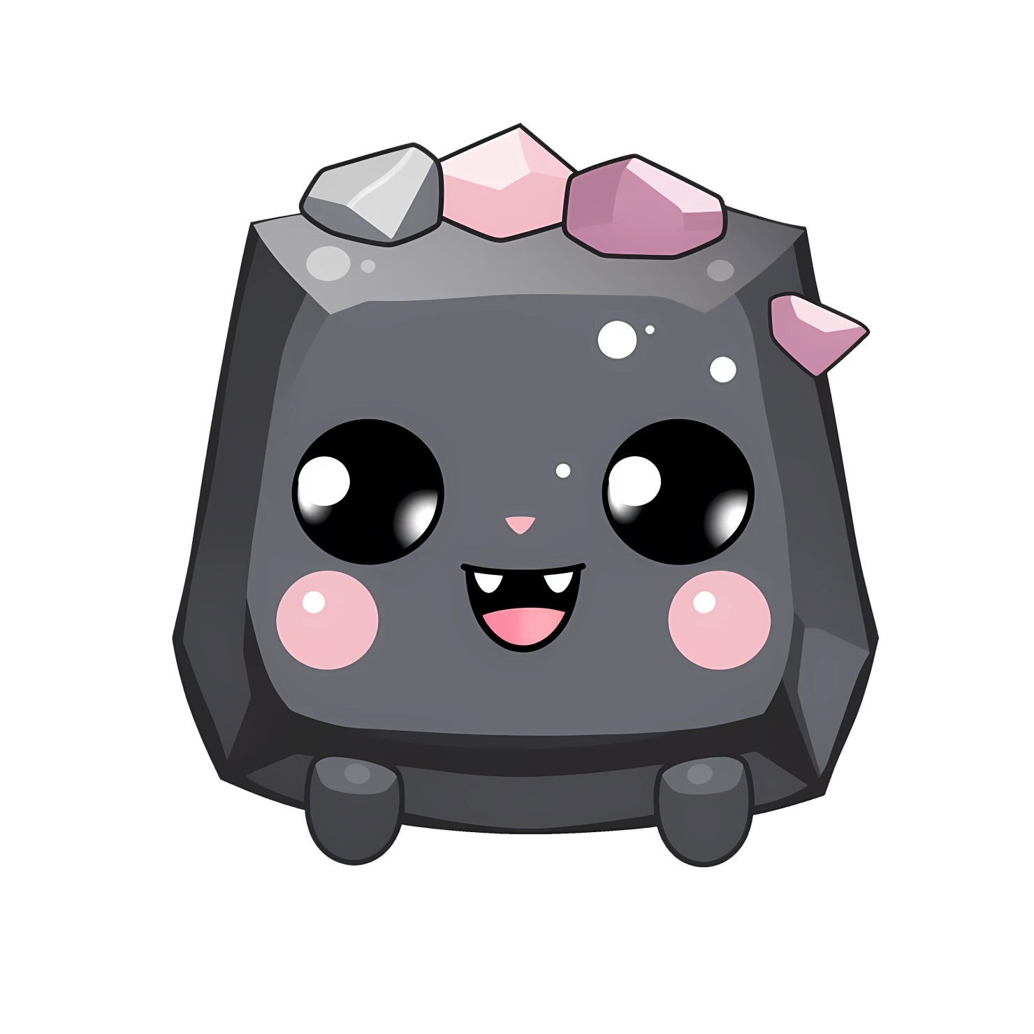 Kawaii iron sticker isolated on transparent background #25313
