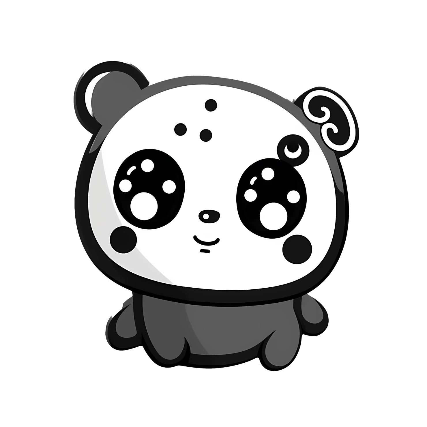 Kawaii iron sticker isolated on transparent background #25314