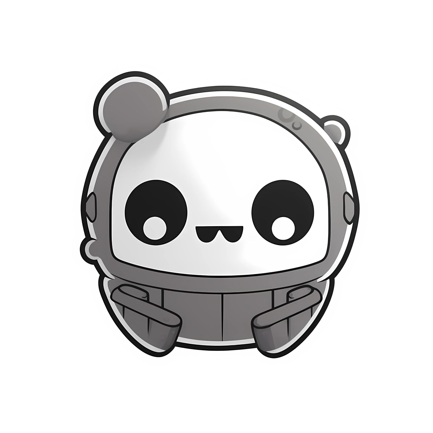 Kawaii iron sticker isolated on transparent background #25316