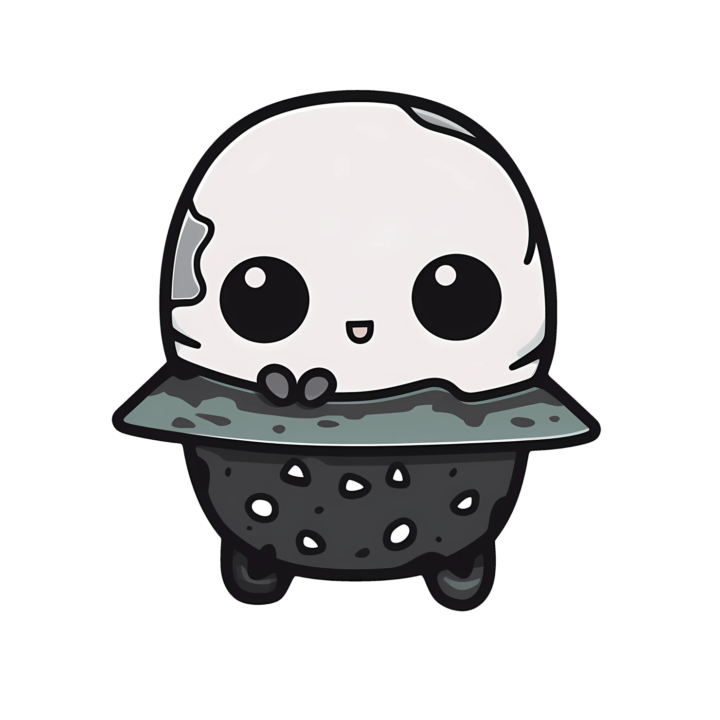 Kawaii iron sticker isolated on transparent background #25317